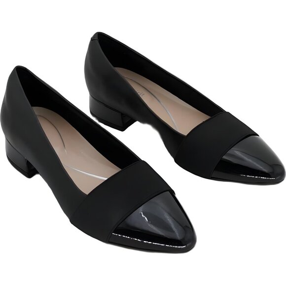 Easy Spirit Casta eFlex Black Low Heel Pumps Comfortable Work Shoes 6M - Picture 4 of 6